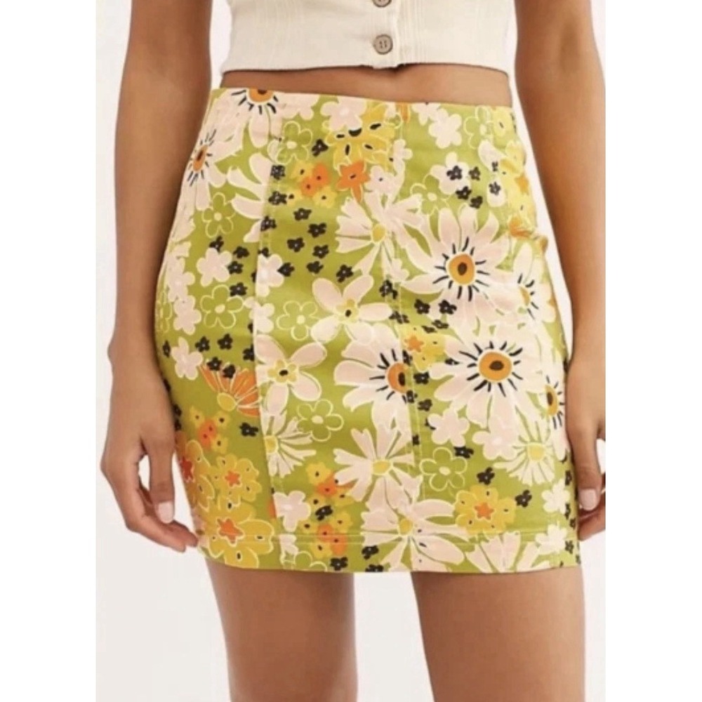 Free People  Women's‎ 70's Floral Mini Pencil Skirt Size 4